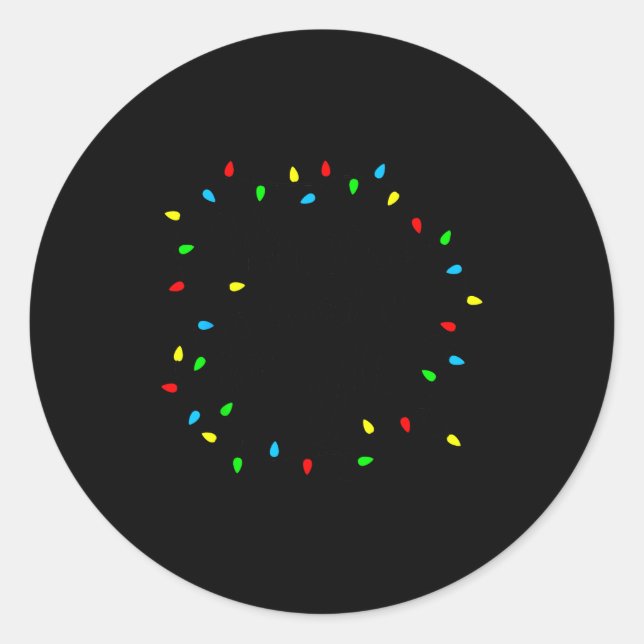 Merry And Bright Christmas Family Pajamas Matching Classic Round Sticker (Front)