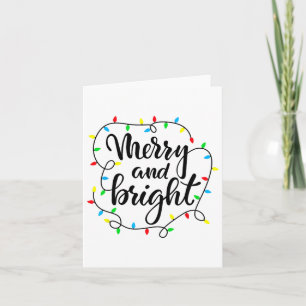 Merry And Bright Christmas Family Pyjamas Matching Card