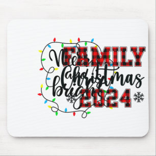 Merry And Bright Christmas Family Pyjamas Matching Mouse Pad