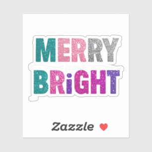 Merry and Bright Christmas Glitter Shirt