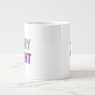 Merry and Bright Christmas Glitter Shirt Large Coffee Mug