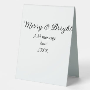 Merry and bright Christmas holiday add messageyear