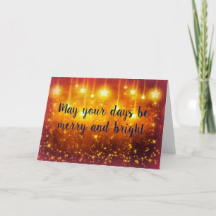 Merry and Bright Christmas Holiday Card