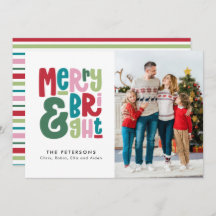 Merry and Bright Christmas Holiday Invitation