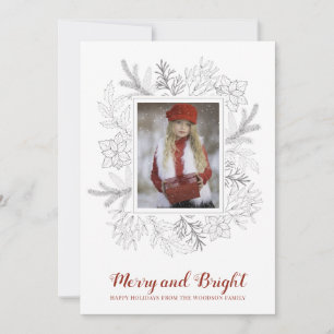 Merry and Bright Christmas Holiday Photo