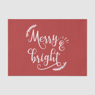 merry and bright Christmas Holiday Tissue Paper