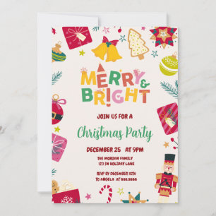 Merry and Bright Christmas Invitation