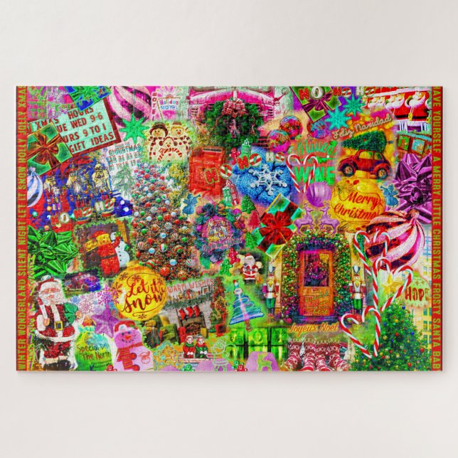 Merry and Bright Christmas Jigsaw Puzzle (Horizontal)
