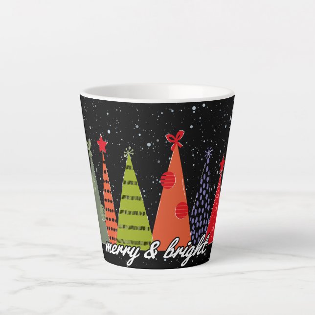Merry and Bright Christmas  Latte Mug (Front)