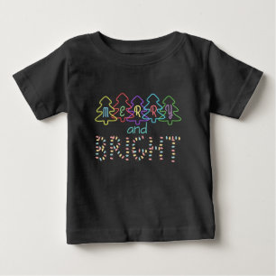 Merry and Bright Christmas Lights Baby T-Shirt