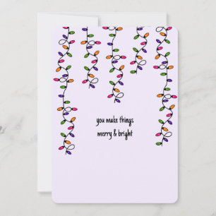 Merry and Bright Christmas Lights Card