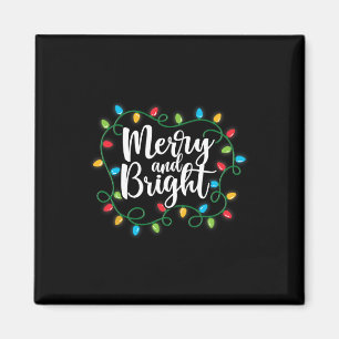 Merry And Bright Christmas Lights Family Matching Magnet