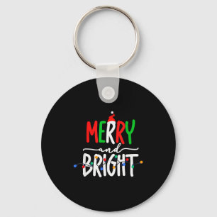 Merry And Bright Christmas Lights Family Pajama Xm Key Ring