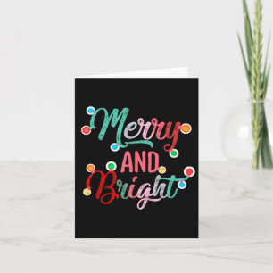 Merry And Bright Christmas Lights Xmas Family Card