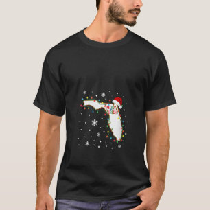 Merry And Bright Christmas Lights Xmas Florida Sta T-Shirt