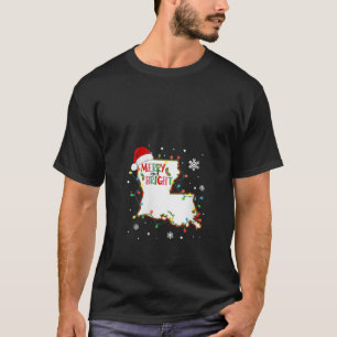 Merry And Bright Christmas Lights Xmas Louisiana S T-Shirt