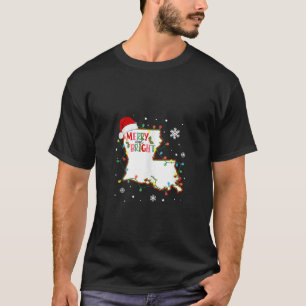 Merry And Bright Christmas Lights Xmas Louisiana S T-Shirt