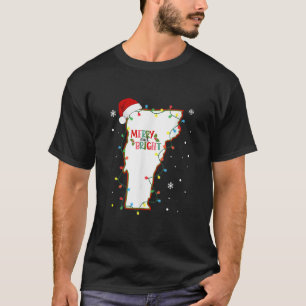 Merry And Bright Christmas Lights Xmas Vermont Sta T-Shirt