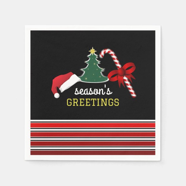 Merry and Bright, Christmas Napkin (Front)