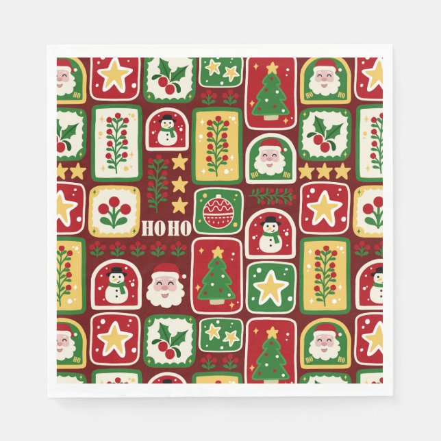 Merry and Bright Christmas  Napkin (Front)