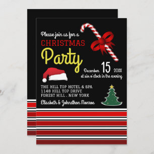 Merry and Bright, Christmas Party Invitation