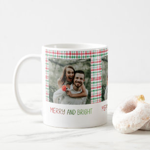 Merry and Bright Christmas Photo Coffee Mug