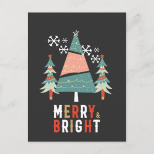 Merry and bright - Christmas Postcard