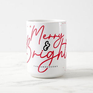 Merry and bright Christmas Red Coffee Mug