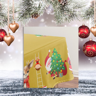 Merry and Bright Christmas   Small  Tablecloth