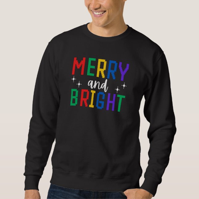 Merry And Bright Christmas Sweatshirt (Front)