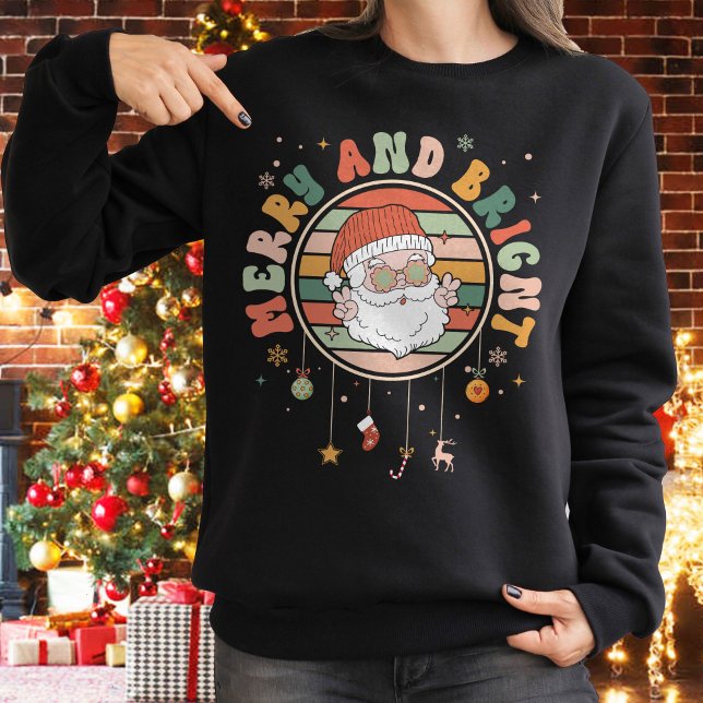 Merry And Bright , Christmas Sweatshirt (Creator Uploaded)
