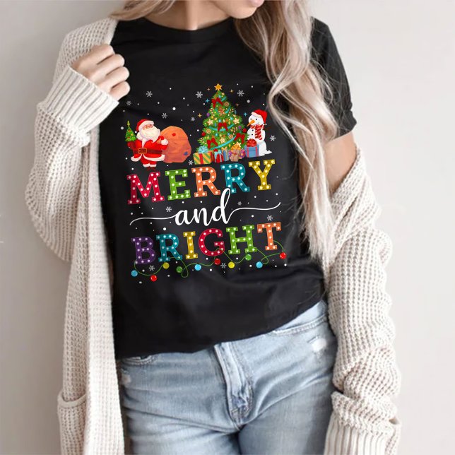 Merry And Bright , Christmas T-Shirt (Creator Uploaded)