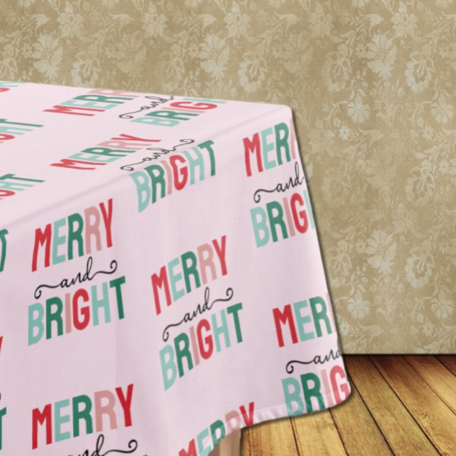 Merry and Bright Christmas Tablecloth (Creator Uploaded)