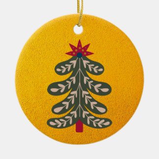 Merry and Bright Christmas themed Ceramic Ornament