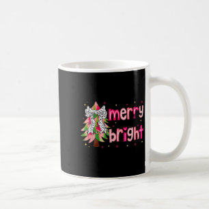 Merry And Bright Christmas Tree Nk Coquette Bow Wo Coffee Mug