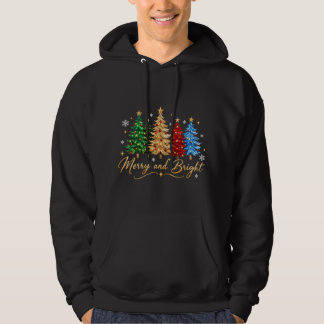 Merry and Bright Christmas Tree T-Shirt  Hoodie