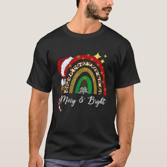 Merry And Bright Christmas Women Girls Kids Christ T-Shirt (Front)