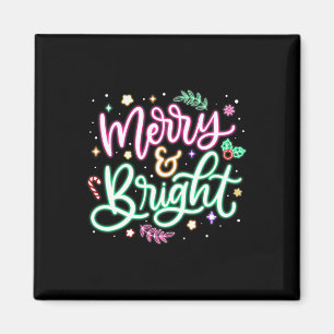 Merry And Bright Christmas Xmas Funny Family Chris Magnet