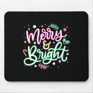 Merry And Bright Christmas Xmas Funny Family Chris Mouse Pad