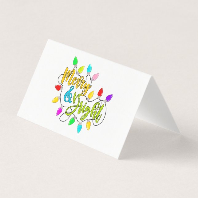 *~* Merry and Bright colourful  Christmas Lights (Front)