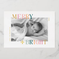 Merry And Bright Colourful Christmas Photo