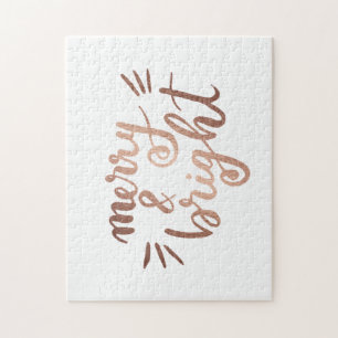 Merry and bright - copper jigsaw puzzle