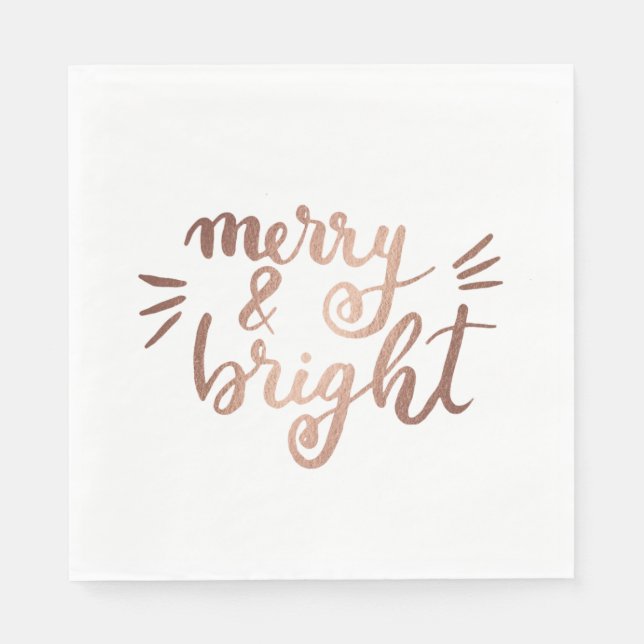 Merry and bright - copper napkin (Front)