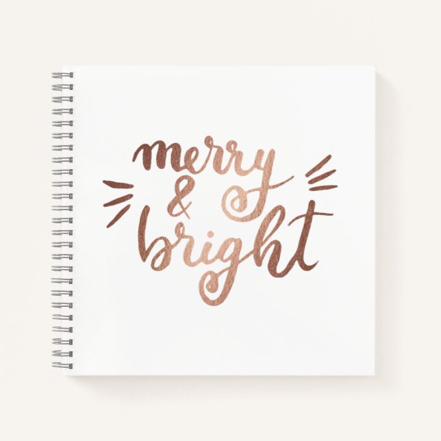 Merry and bright - copper notebook (Front)