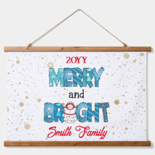 Merry And Bright Customise Hanging Tapestry