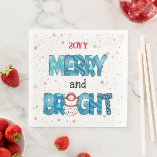 Merry And Bright Customise Napkin