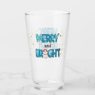 Merry And Bright Customize Glass