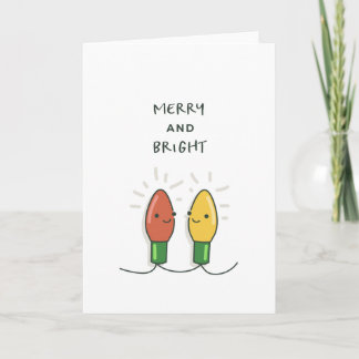 Merry and Bright - Cute - Christmas Card