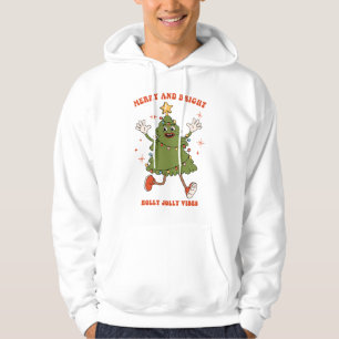 Merry and Bright - Dancing Christmas Tree Holiday  Hoodie