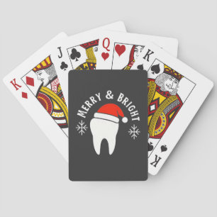 Merry and Bright Dental Dentist Christmas Playing Cards